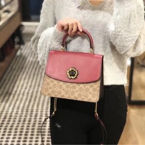 NWT❤️Coach retail store Top Handle Parker signature Handbag